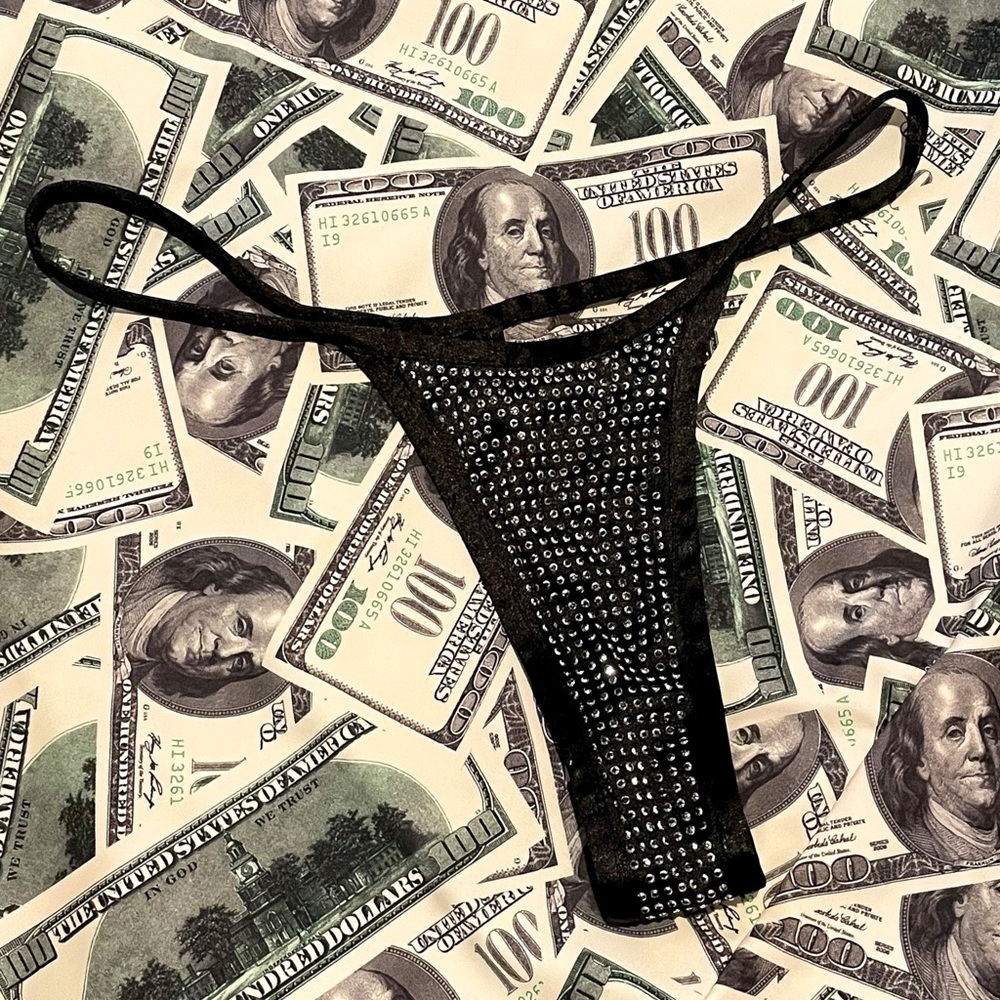 I.AM.GIA Rhinestone Thong XS